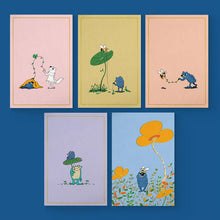 Load image into Gallery viewer, Shitaryou / Nemurenai Ookami Foil-stamped postcard wallpaper set (5 types in total, original envelope included)