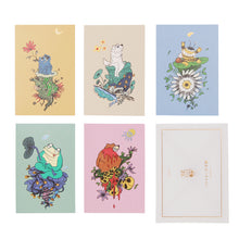 Load image into Gallery viewer, Shitaryou / Nemurenai Ookami Foil-stamped postcard wallpaper set (5 types in total, original envelope included)