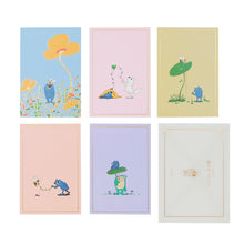 Load image into Gallery viewer, Shitaryou / Nemurenai Ookami Foil-stamped postcard set (5 types in total, with original envelope)