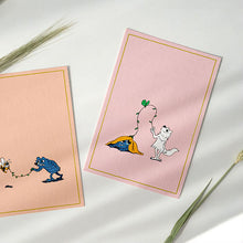 Load image into Gallery viewer, Shitaryou / Nemurenai Ookami Foil-stamped postcard wallpaper set (5 types in total, original envelope included)